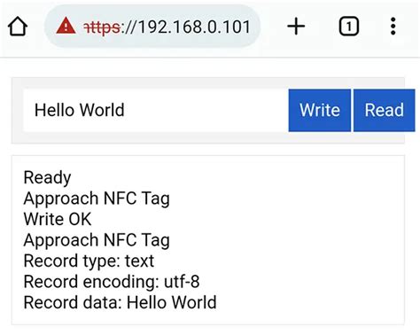 javascript nfc reader example|read nfc tags in html.